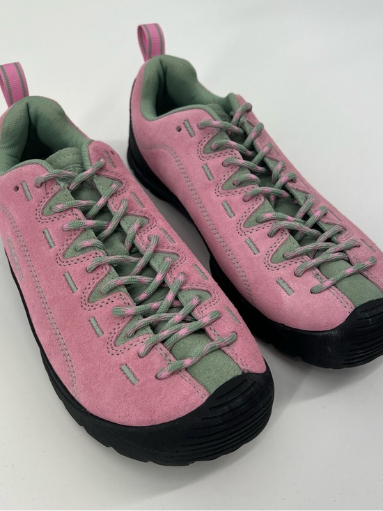 Keen Jasper Women's Pink and Blue Suede Lace-Up Hiking Streetwear Sneakers 9 - Picture 3 of 8